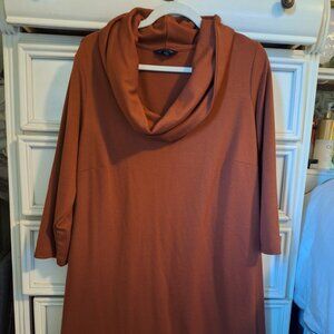Rust Lands End Sweater Dress